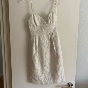 Ivory sparkly floral BCBG dress (0)